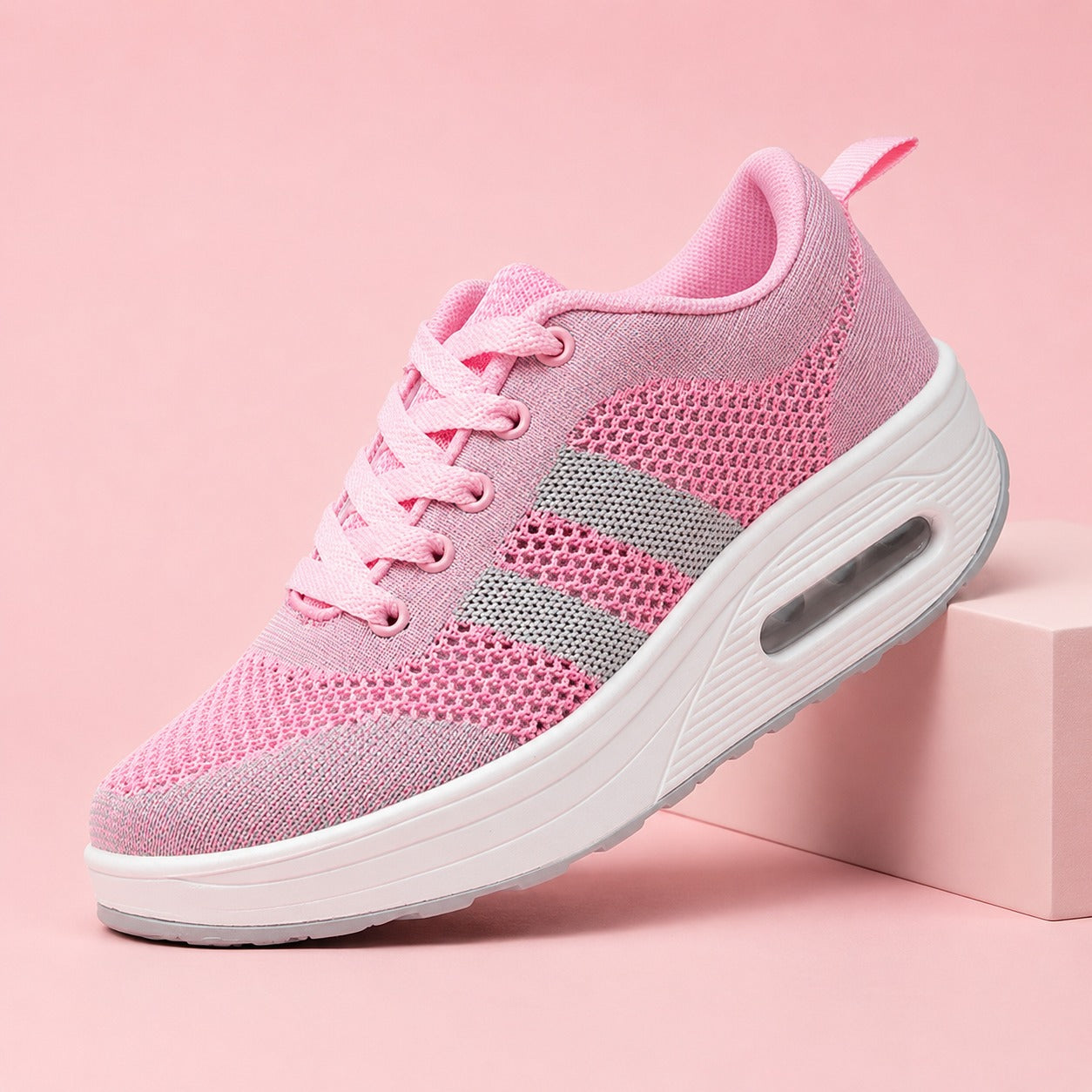 pink sneakers